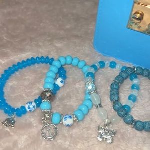 Blue marble bracelets (4 for 15) or (2 for 10)